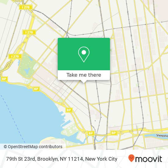 Mapa de 79th St 23rd, Brooklyn, NY 11214