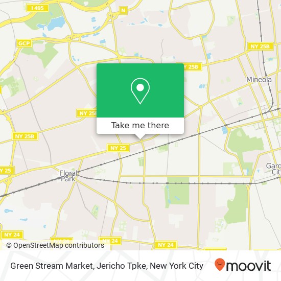 Green Stream Market, Jericho Tpke map