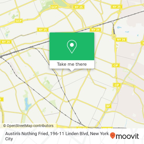 Mapa de Austin's Nothing Fried, 196-11 Linden Blvd