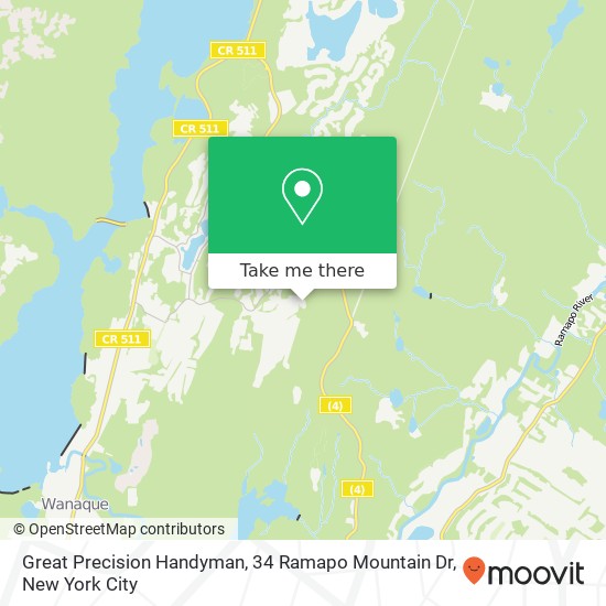 Mapa de Great Precision Handyman, 34 Ramapo Mountain Dr