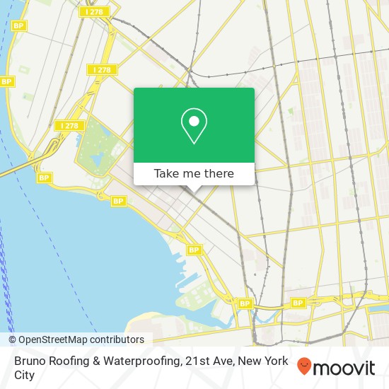 Bruno Roofing & Waterproofing, 21st Ave map