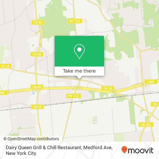 Mapa de Dairy Queen Grill & Chill Restaurant, Medford Ave