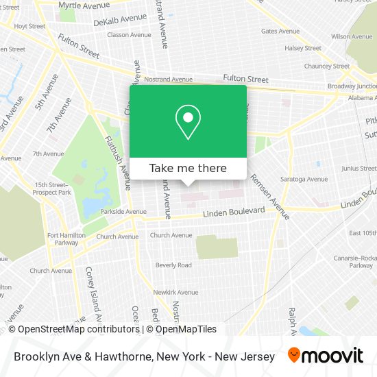 Brooklyn Ave & Hawthorne map