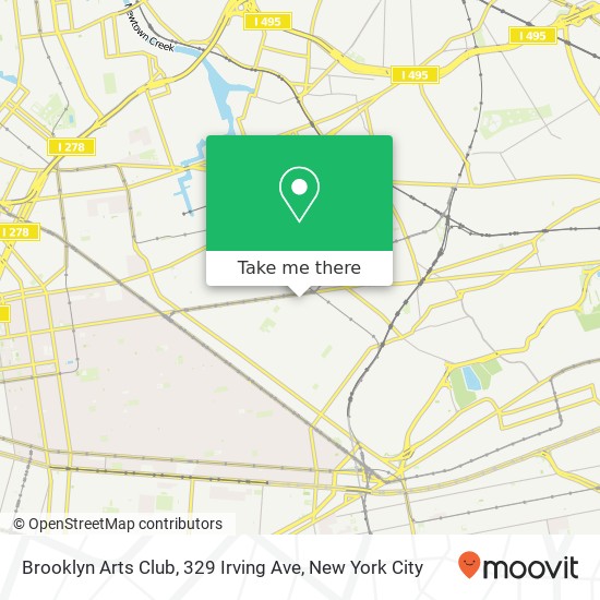 Brooklyn Arts Club, 329 Irving Ave map