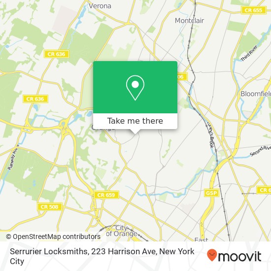 Mapa de Serrurier Locksmiths, 223 Harrison Ave