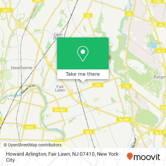 Howard Arlington, Fair Lawn, NJ 07410 map