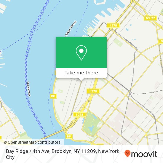 Mapa de Bay Ridge / 4th Ave, Brooklyn, NY 11209