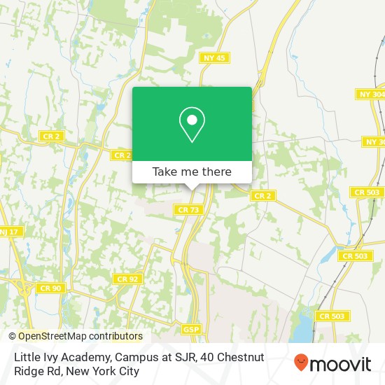 Mapa de Little Ivy Academy, Campus at SJR, 40 Chestnut Ridge Rd