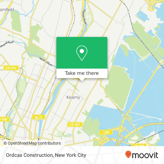 Ordcas Construction map