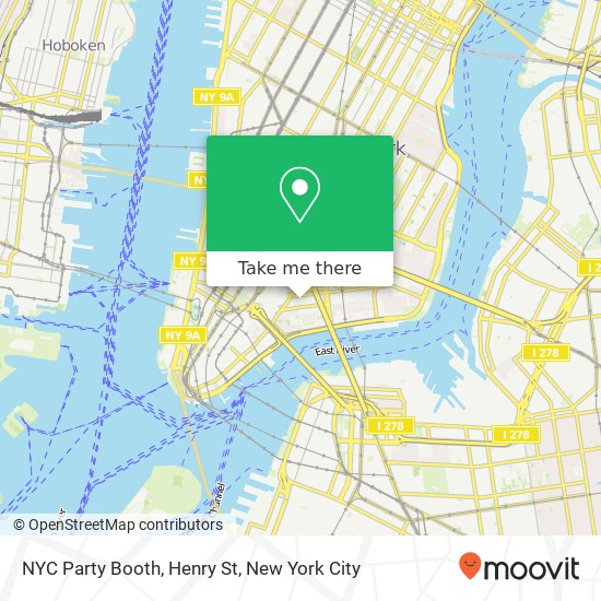 NYC Party Booth, Henry St map