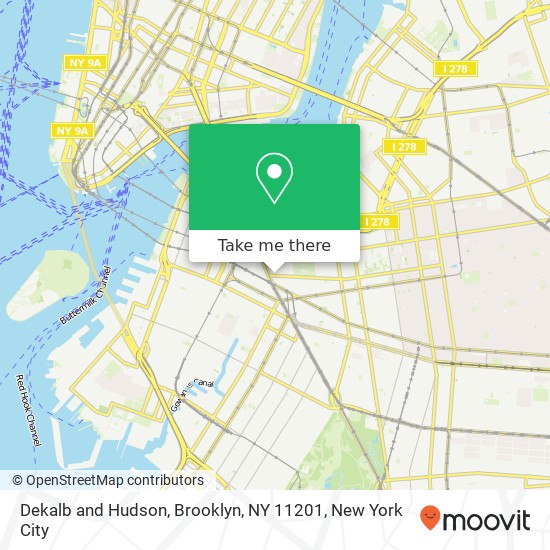 Dekalb and Hudson, Brooklyn, NY 11201 map
