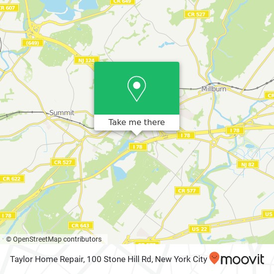 Mapa de Taylor Home Repair, 100 Stone Hill Rd