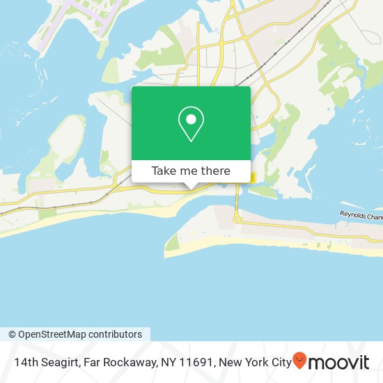 Mapa de 14th Seagirt, Far Rockaway, NY 11691