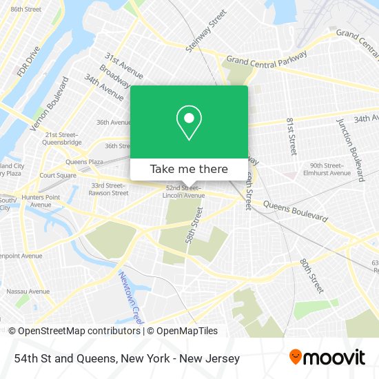 Mapa de 54th St and Queens