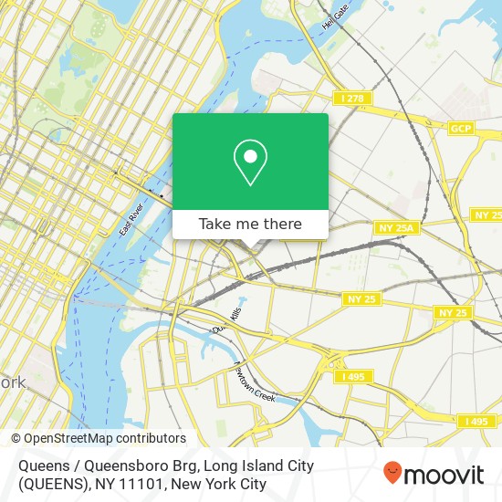 Mapa de Queens / Queensboro Brg, Long Island City (QUEENS), NY 11101