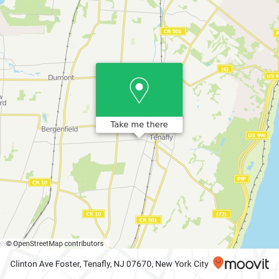 Clinton Ave Foster, Tenafly, NJ 07670 map