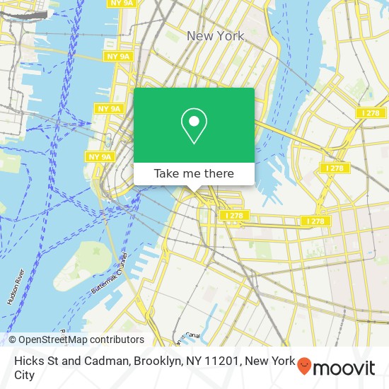 Hicks St and Cadman, Brooklyn, NY 11201 map