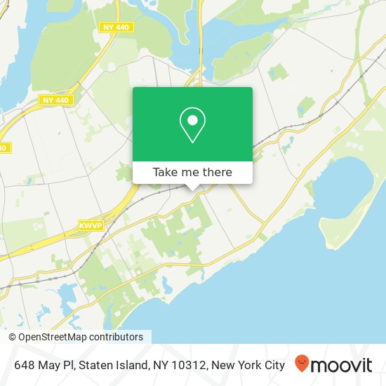 Mapa de 648 May Pl, Staten Island, NY 10312