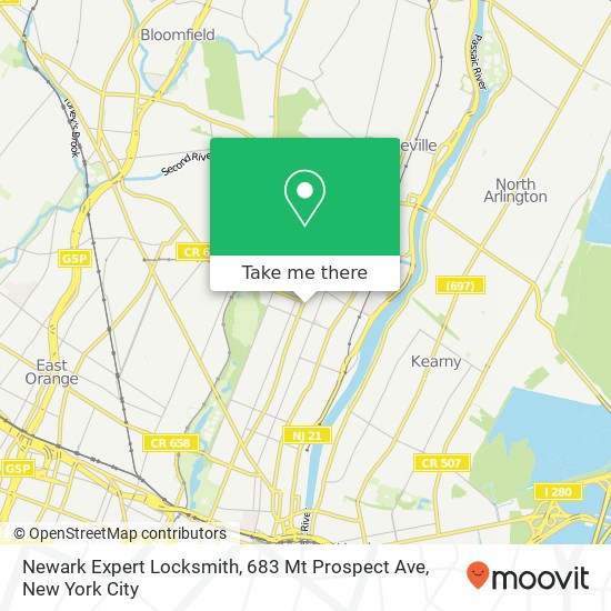 Newark Expert Locksmith, 683 Mt Prospect Ave map