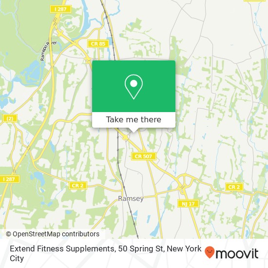 Extend Fitness Supplements, 50 Spring St map