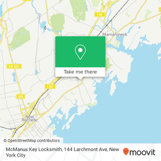Mapa de McManus Key Locksmith, 144 Larchmont Ave
