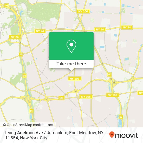 Irving Adelman Ave / Jerusalem, East Meadow, NY 11554 map