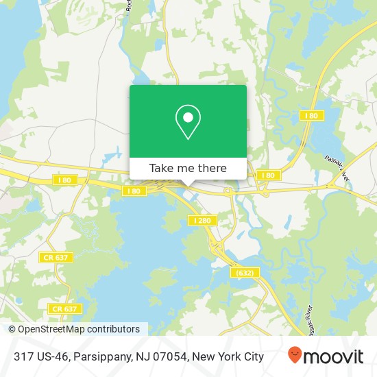 Mapa de 317 US-46, Parsippany, NJ 07054