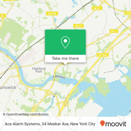 Mapa de Ace Alarm Systems, 34 Meeker Ave