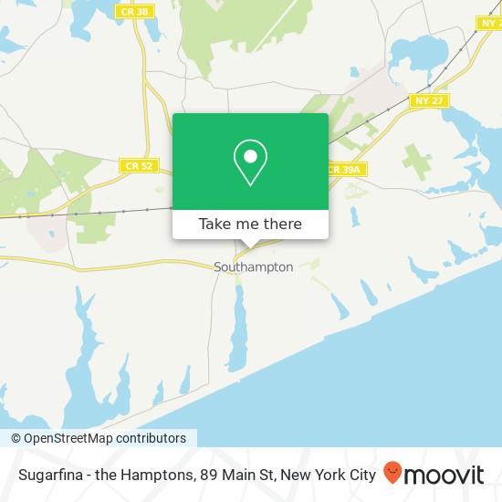 Mapa de Sugarfina - the Hamptons, 89 Main St