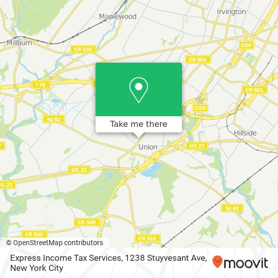 Mapa de Express Income Tax Services, 1238 Stuyvesant Ave