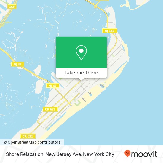 Shore Relaxation, New Jersey Ave map