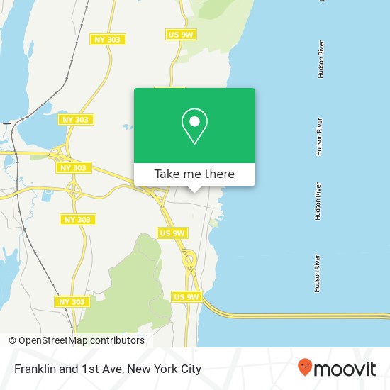Mapa de Franklin and 1st Ave, Nyack, NY 10960