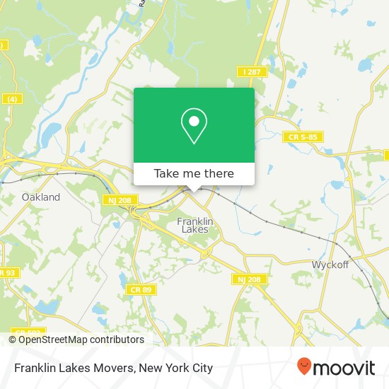 Mapa de Franklin Lakes Movers, 795 Franklin Ave