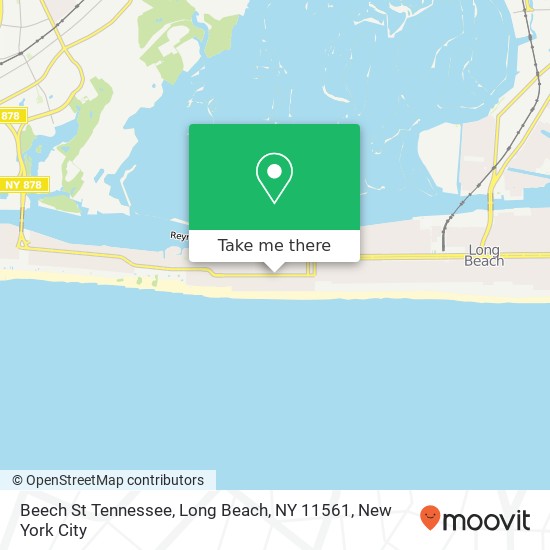 Beech St Tennessee, Long Beach, NY 11561 map