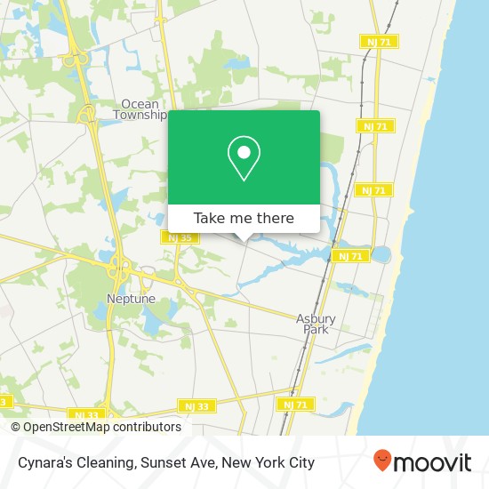 Mapa de Cynara's Cleaning, Sunset Ave