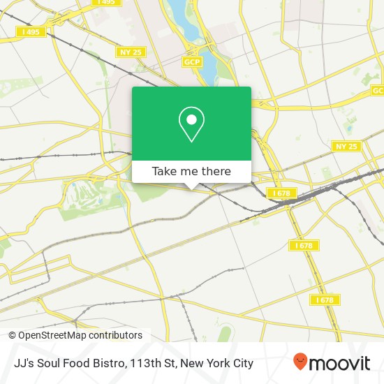 Mapa de JJ's Soul Food Bistro, 113th St