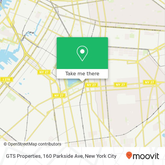 GTS Properties, 160 Parkside Ave map