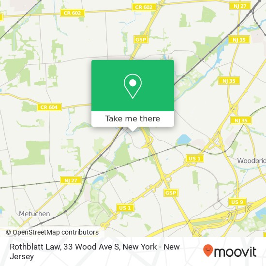 Mapa de Rothblatt Law, 33 Wood Ave S
