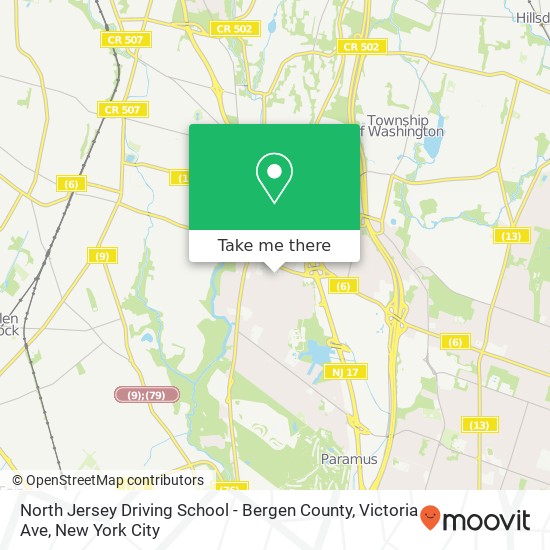 North Jersey Driving School - Bergen County, Victoria Ave map