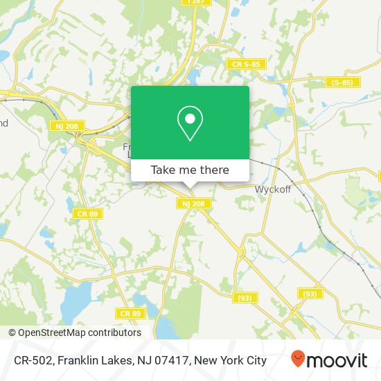 CR-502, Franklin Lakes, NJ 07417 map