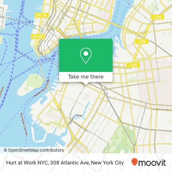 Hurt at Work NYC, 308 Atlantic Ave map