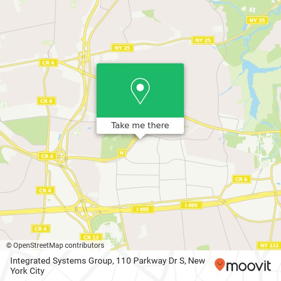 Mapa de Integrated Systems Group, 110 Parkway Dr S