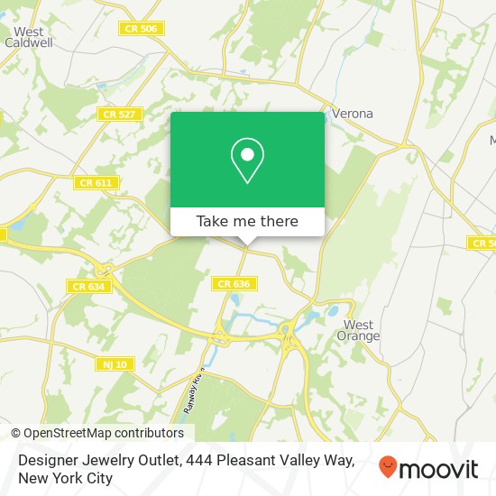 Designer Jewelry Outlet, 444 Pleasant Valley Way map