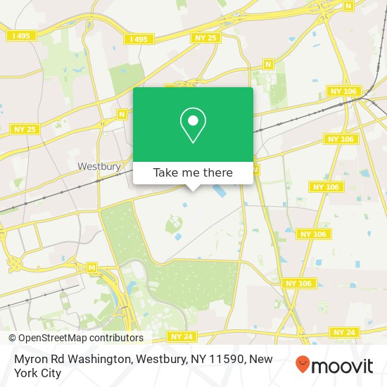 Myron Rd Washington, Westbury, NY 11590 map