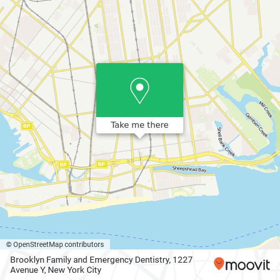 Mapa de Brooklyn Family and Emergency Dentistry, 1227 Avenue Y