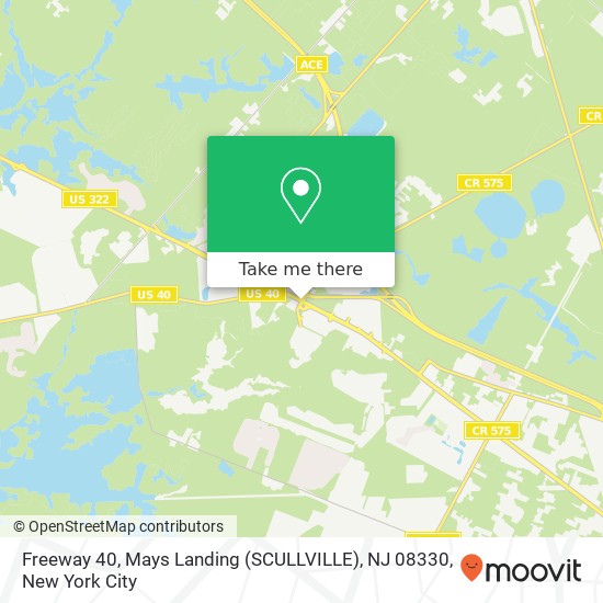 Mapa de Freeway 40, Mays Landing (SCULLVILLE), NJ 08330