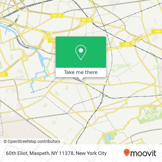 Mapa de 60th Eliot, Maspeth, NY 11378