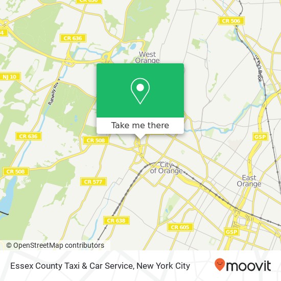 Mapa de Essex County Taxi & Car Service