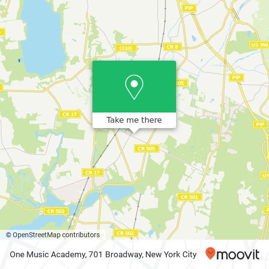 One Music Academy, 701 Broadway map