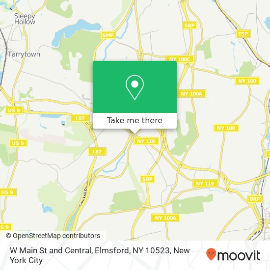 Mapa de W Main St and Central, Elmsford, NY 10523